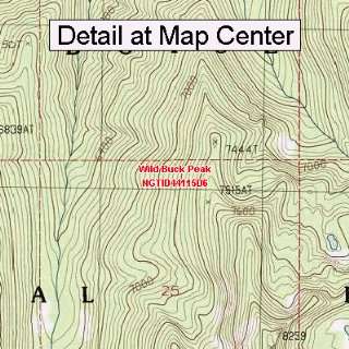  USGS Topographic Quadrangle Map   Wild Buck Peak, Idaho 