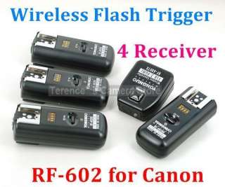 RF 602 Wireless Flash Trigger for Canon with 4 Receiver  