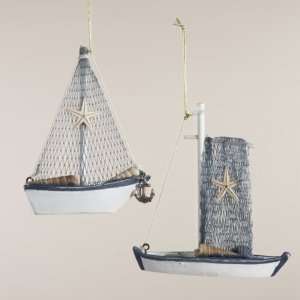  Club Pack of 12 Fishing Boat with Starfish and Sea Shells 
