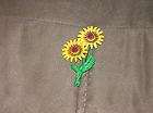   ESTATE JEWERLY SIGNED HEDY ENAMEL DOUBLE DAISY BROOCH GOOD CONDITION