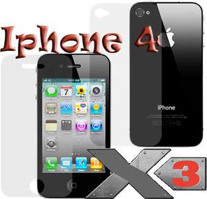 3x Sets iPhone 4 FULL Body Screen Protector Front Back  