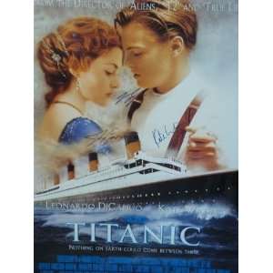 Leonardo DiCaprio, Kate Winslet & James Cameron Titanic Autographed 