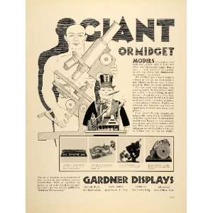   Ad Gardner Displays Giant Midget Models Steel Mini   Original Print Ad