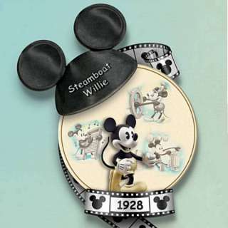 BRADFORD EXCHANGE DISNEY *MICKEY MOUSE STEAMBOAT WILLIE* PLATE, FREE S 