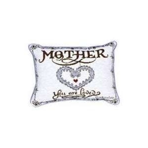   of 2 Mother Heart Decorative Throw Pillows 9 x 12