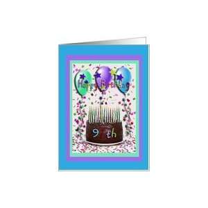  Happy Birthday, 97th, Chocolate Cake Card: Toys & Games