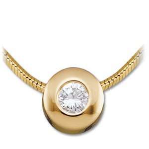  1/10 CT TW Diamond Necklace 18in/14kt yellow gold Jewelry