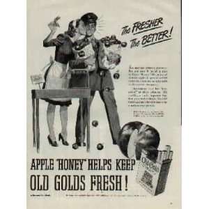   KEEP OLD GOLDS FRESH . 1944 OLD Gold Cigarettes War Bond AD, A1771