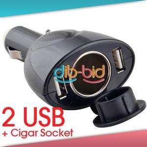 USB Port Car Cigar Cigarette Socket Charger Adapter  