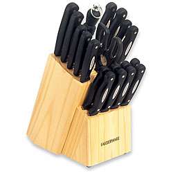 Farberware Pro Stainless Steel 19 piece Cutlery Block Set  Overstock 