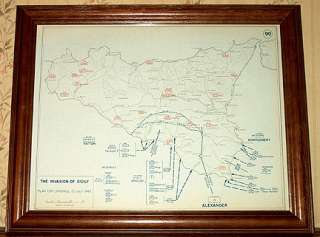   INVASION OF SICILY WW2 set of 5 authentic vintage West Point Maps