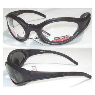 Wind Master Motorcycle Glasses Padded Smoked Clear Smoke is for Day 