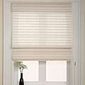Taos Cordless Off white Striped Fabric Roman Shade (35 in. x 72 in 