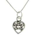 Peter Stone Collection Sterling Silver Celtic Knot Heart Necklace