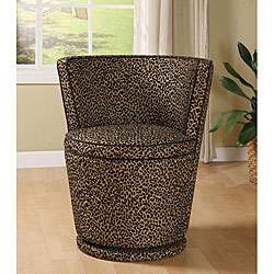 Carousel Leopard Print Swivel Chair  