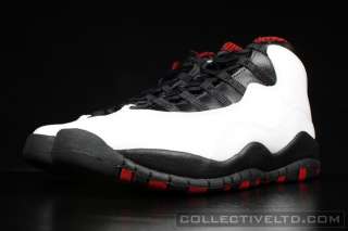 Nike Air Jordan 10 X Retro GS iv xi Chicago 310806 100 WHITE RED BLACK 