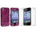 Pink Leopard Case/ Screen Protector for Apple iPhone 4S   