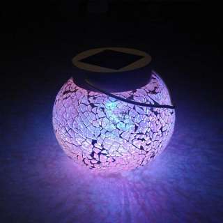 Outdoor Solar 7 Color Changing Mosaic Glass 3LED Lights  
