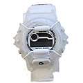 Power G Perfect Time White Alarm Chronograph Hook and Loop Strap Watch 