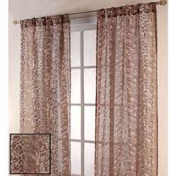 Leopard Print 84 inch Sheer Curtain Panel Pair  Overstock