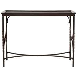 Hastings Antique Pewter/ Dark Walnut Console Table  