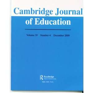   CAMBRIDGE JOURNAL OF EDUCATION Routledge Taylor Francis Books
