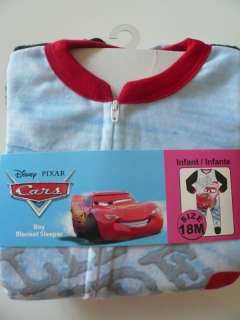 NWT~Disney Cars Infant Boys Blanket Sleeper. Sz 18 mo  