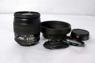 Nikon AF 28 80mm F3.5 5.6 AF D Lens w/ hood, 1A sky filter, caps zoom 