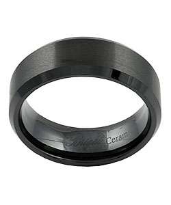 Ceramic Comfort Band Matte Finish Ring (8.1 mm)  