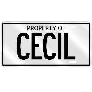  NEW  PROPERTY OF CECIL  LICENSE PLATE SIGN NAME