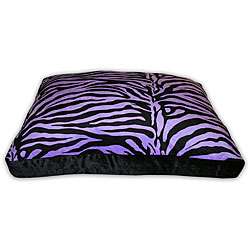 Plush Zebra Print Dog Bed (32 in. x 24 in.)  