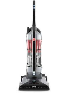 Silver and black Hoover upright vacuum