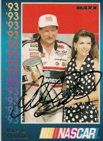 Dale Earnhardt autographed 1993 MAXX COKE WIN w/TERESA  