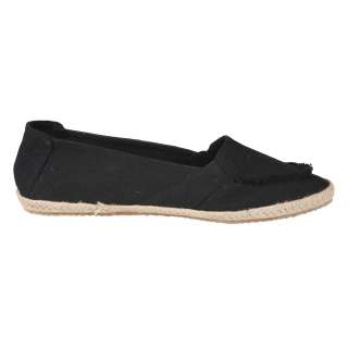   by Beston Womens Lala Black Canvas Boat Shoes  