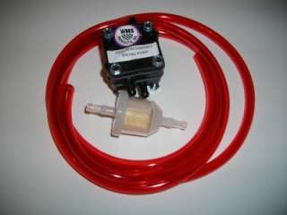 WMS HIGH PERFORMANCE RACING FUEL PUMP, FUEL FILTER,and 6FT. FUEL LINE 