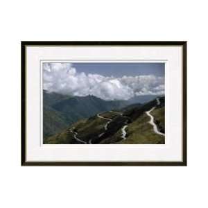 Road In Andes Mountains Peru Framed Giclee Print 