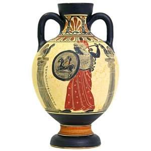  Greek Athena and Wrestlers Black Figure Vase: Home 