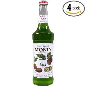 Monin Flavored Syrup, Kiwi, 33.8 Ounce Plastic Bottles (Pack of 4)