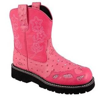   Pink Animal Print Glitter Cute Pageant Boots Toddler 9 3: Roper: Shoes