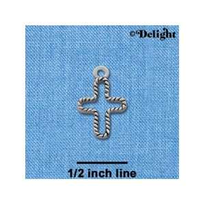  C1162+ ctlf   Open Rope Cross   Silver Plated Charm: Home 