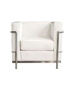 LC White Leather Chair  