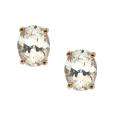 14k Rose Goldplated Clear Cubic Zirconia Oval Stud Earrings Today 