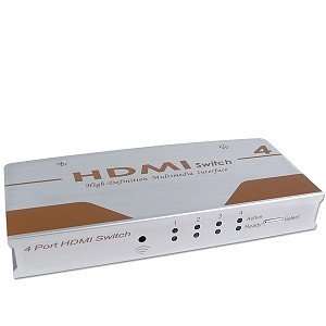  4 Port HDMI Switch with Remote Control Electronics