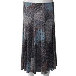Adi Designs Womens Stretch Knit Flare Skirt  Overstock