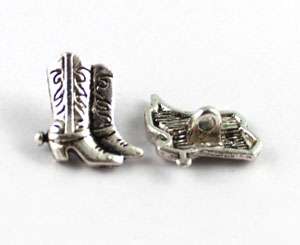 60PCS Tibetan silver cowboy boot button beads FC15357  