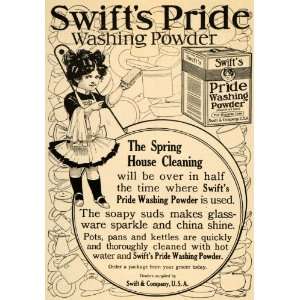  1909 Ad Spring House Clean Swifts Pride Washing Powder 