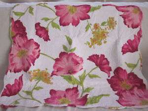 CYNTHIA ROWLEY HIBISCUS FLORAL QUILTED PILLOW SHAM 4 QUILT  