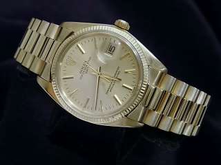 MENS ROLEX SOLID 14K YELLOW GOLD DATE PRESIDENT WATCH  