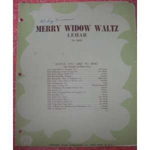  Merry Widow Waltz (Century Certified Edition    Songs You 