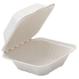  Greeno Products 6x6x3 Eco Friendly Bagasse Clamshell 